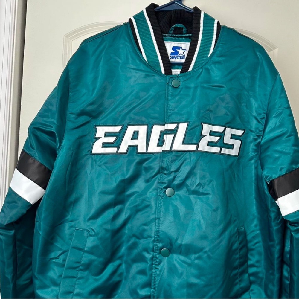 NFL Teal and Black Eagles Jacket